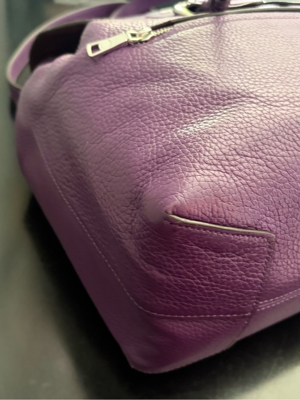 COACH Kleo Backpack Purple Pebble Leather/ Silver Hardware/ Adj Straps ~ C5648 - Picture 14 of 14